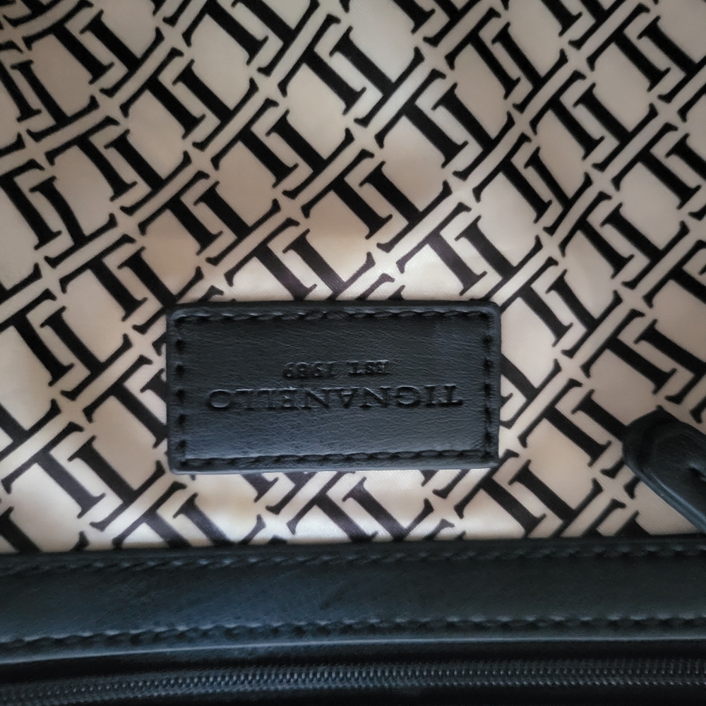 Tignanello Black Leather Tote Bag 14 X 5 X 12 - Picture 9 of 14